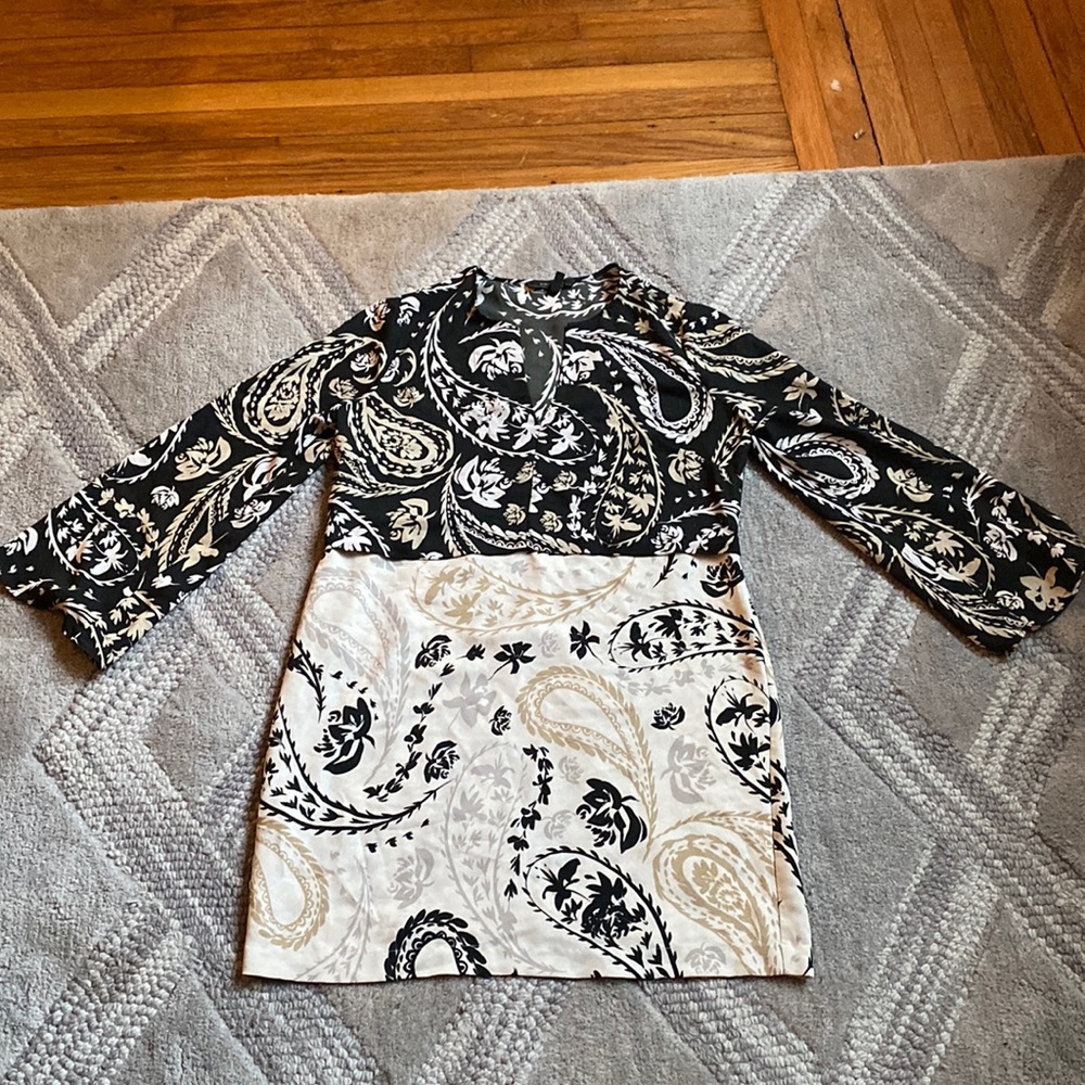BCBGmaxazria tunic dress flower pattern size medium